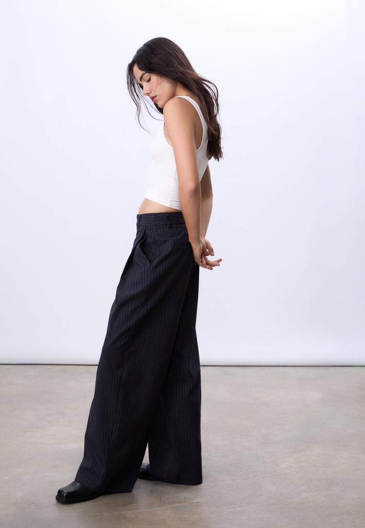 pantalon vestir pinza rayas