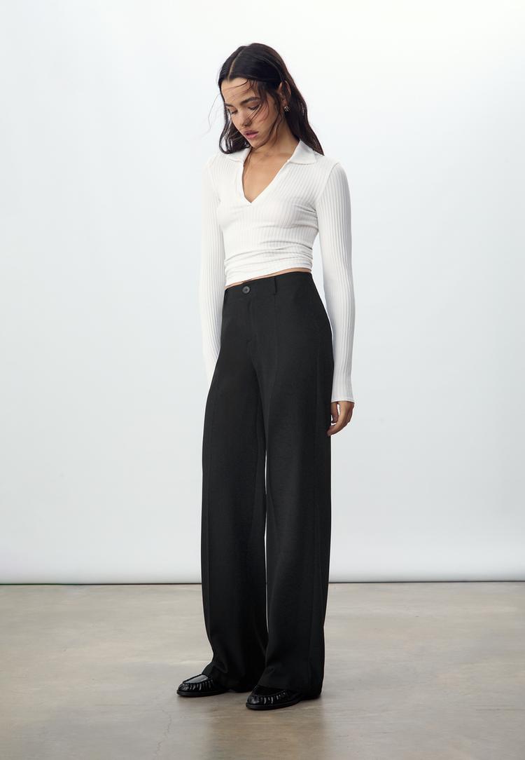 pantalon vestir wide leg