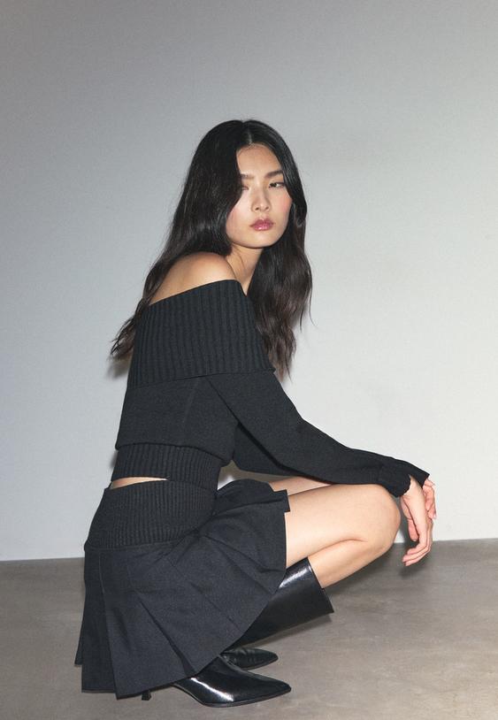 falda pantalon mini tablas