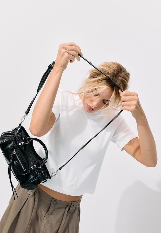 Stradivarius City Crossbody Bag Black Os