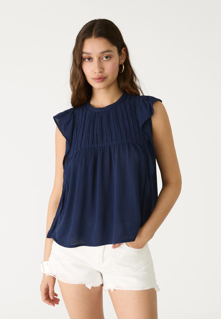 blusa volante fluida