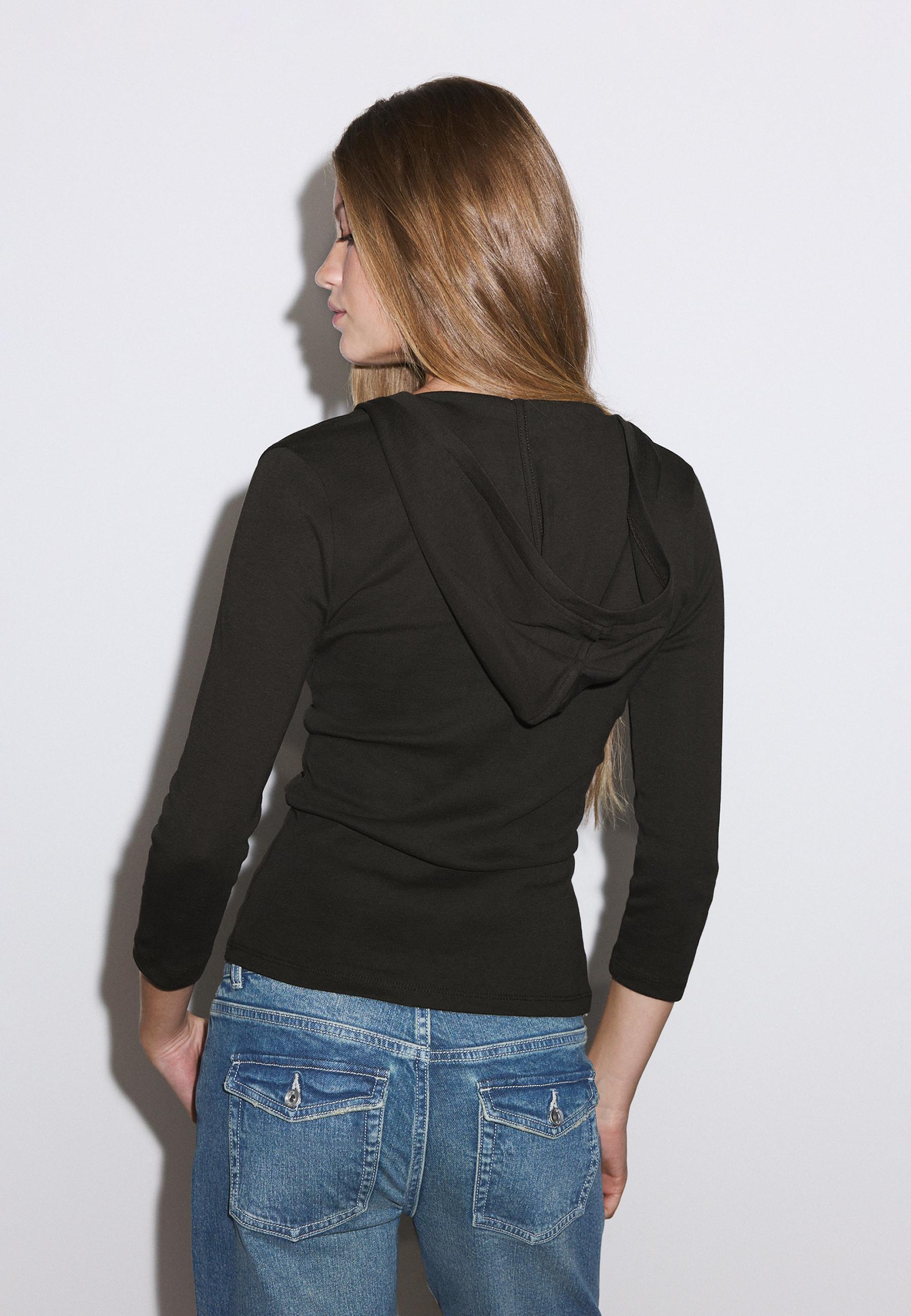 Hooded T-shirt — Brown