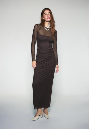 Open back midi dress — Brown 1