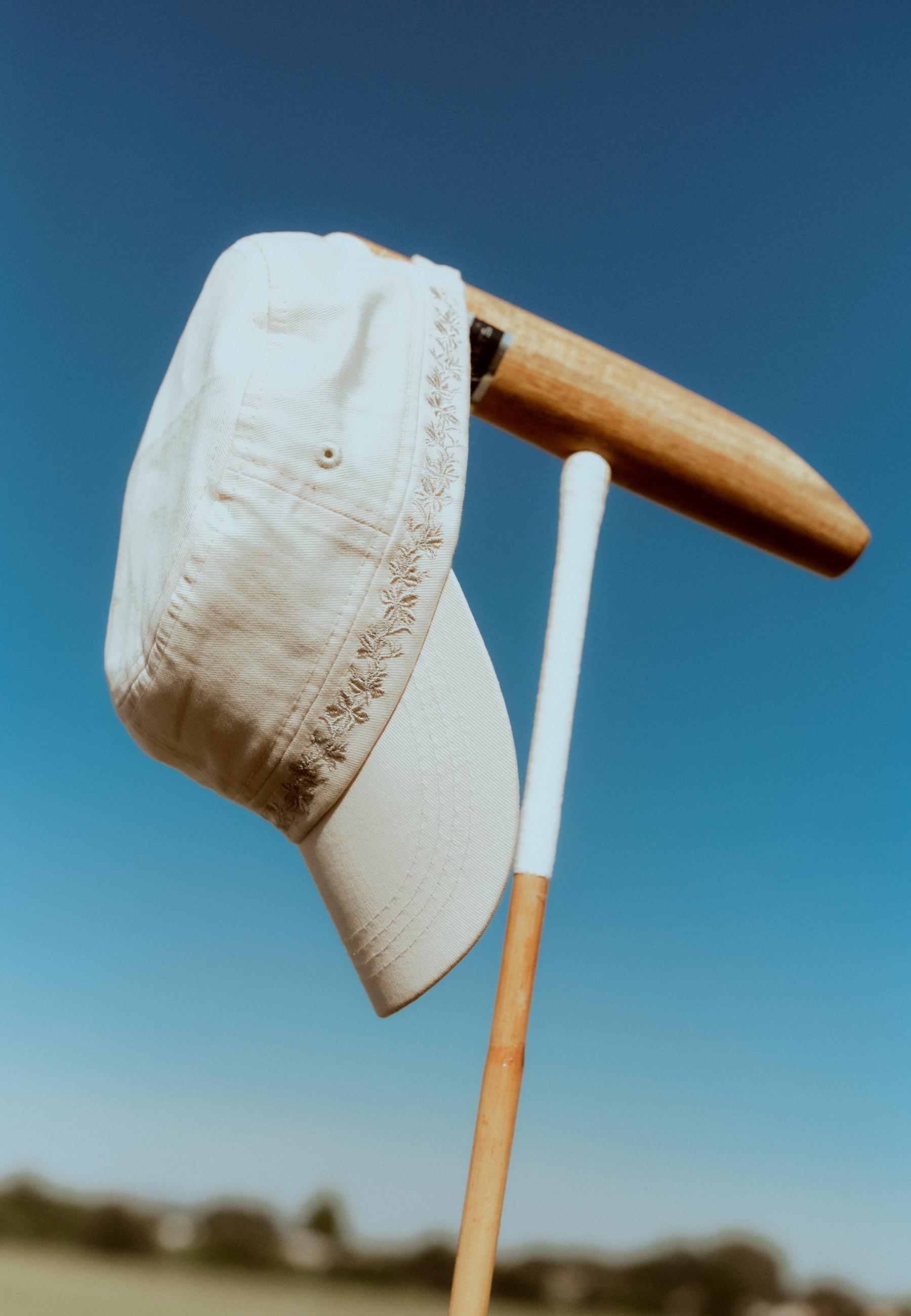 Embroidered sailor cap — Ecru