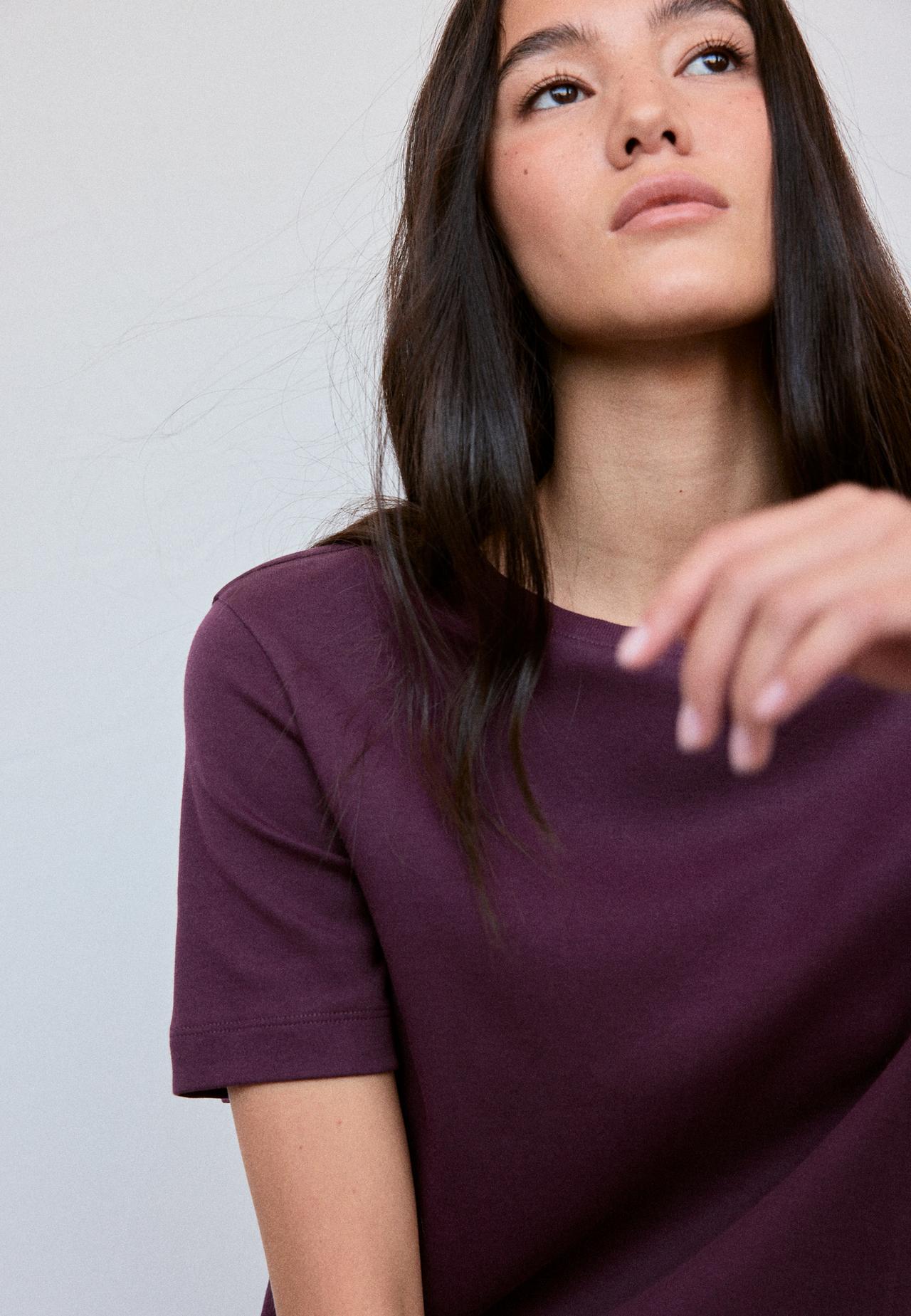 B01 Heavy weight regular fit basic T-shirt — Purple