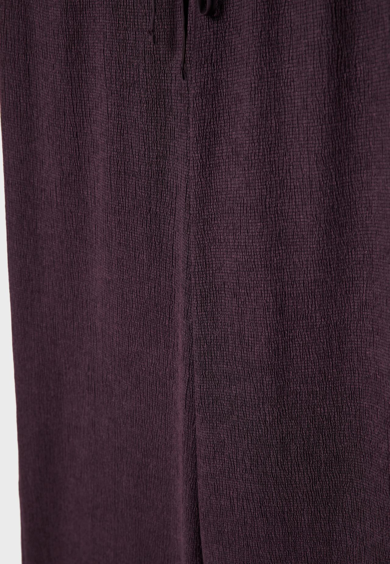 Creased-effect straight trousers — Purple
