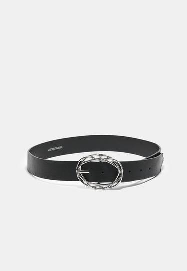 Belt with interwoven buckle — Black 5