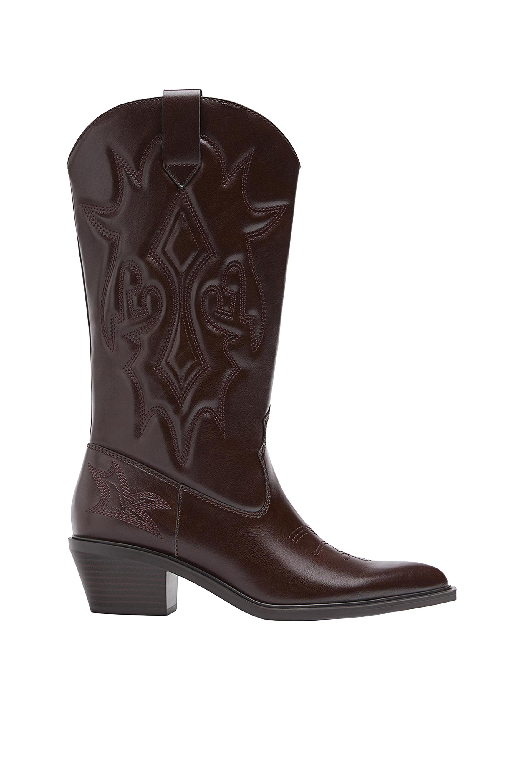 Heeled cowboy boots — BROWN