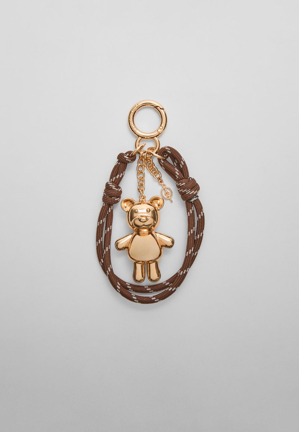 Metallic bear charm