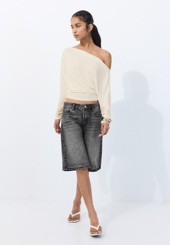 tshirt assimetrica de modal