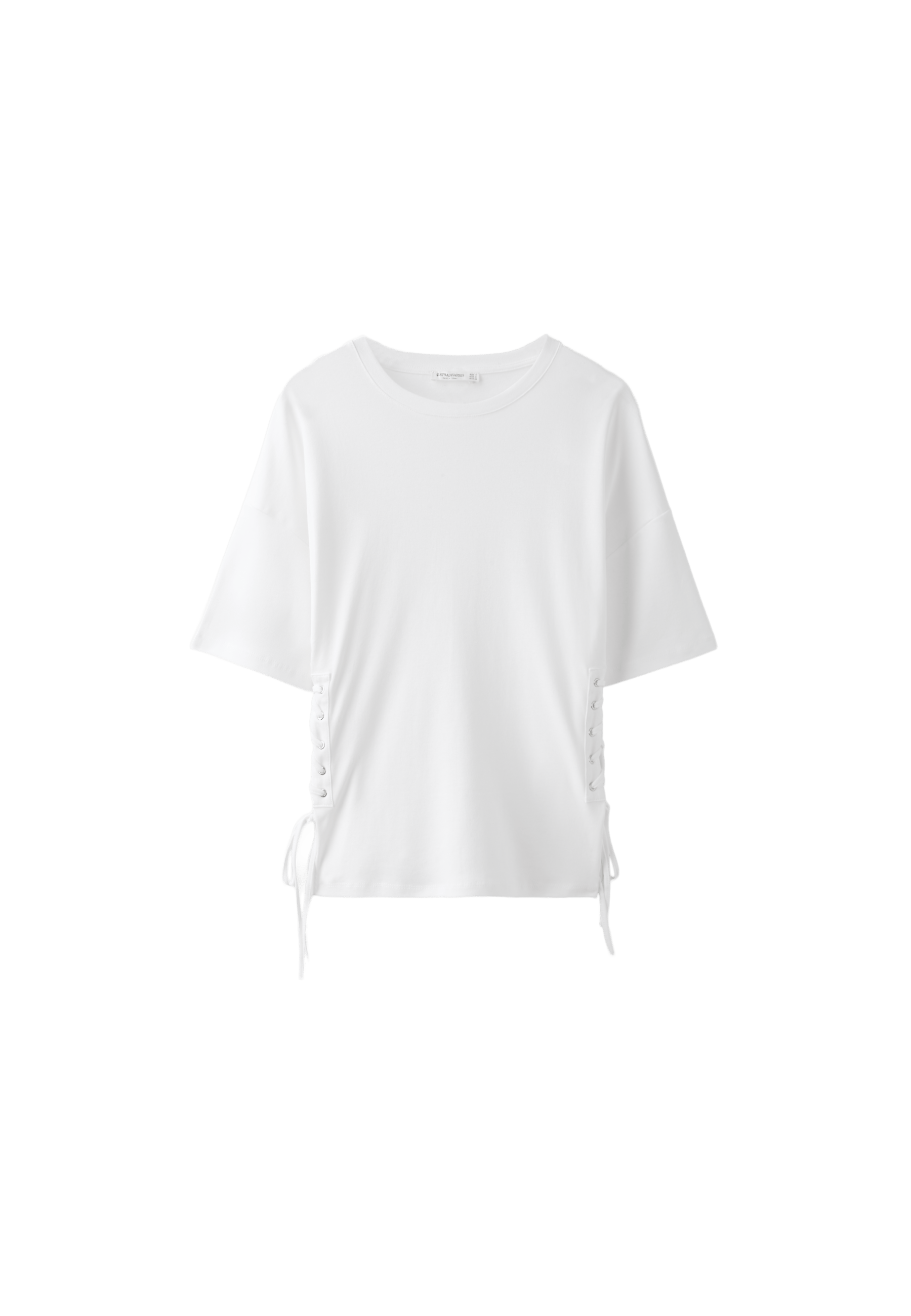 T-shirt with side ties — Ecru