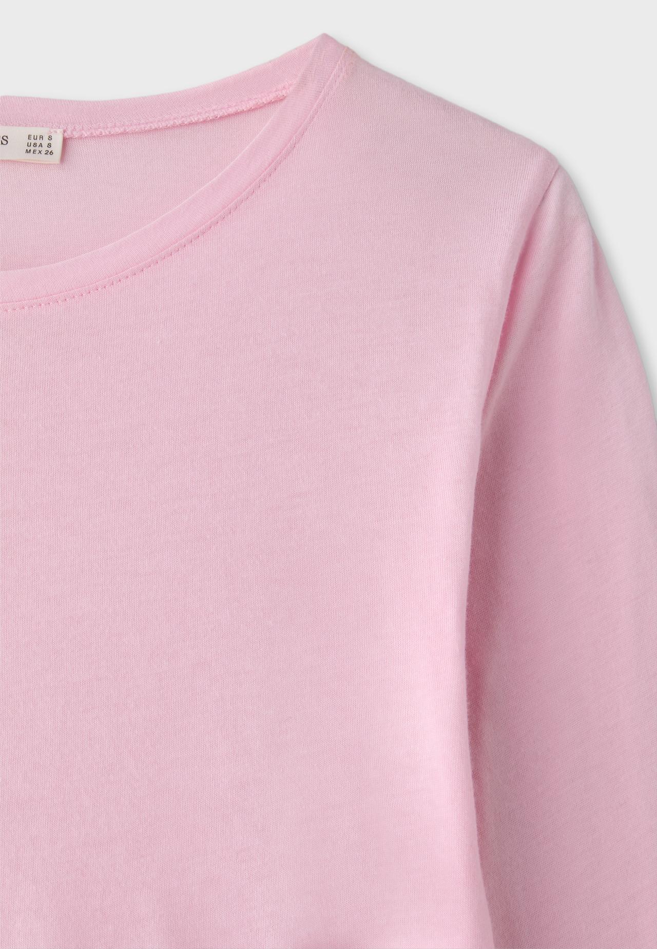 Supima® cotton long sleeve T-shirt — Salmon pink