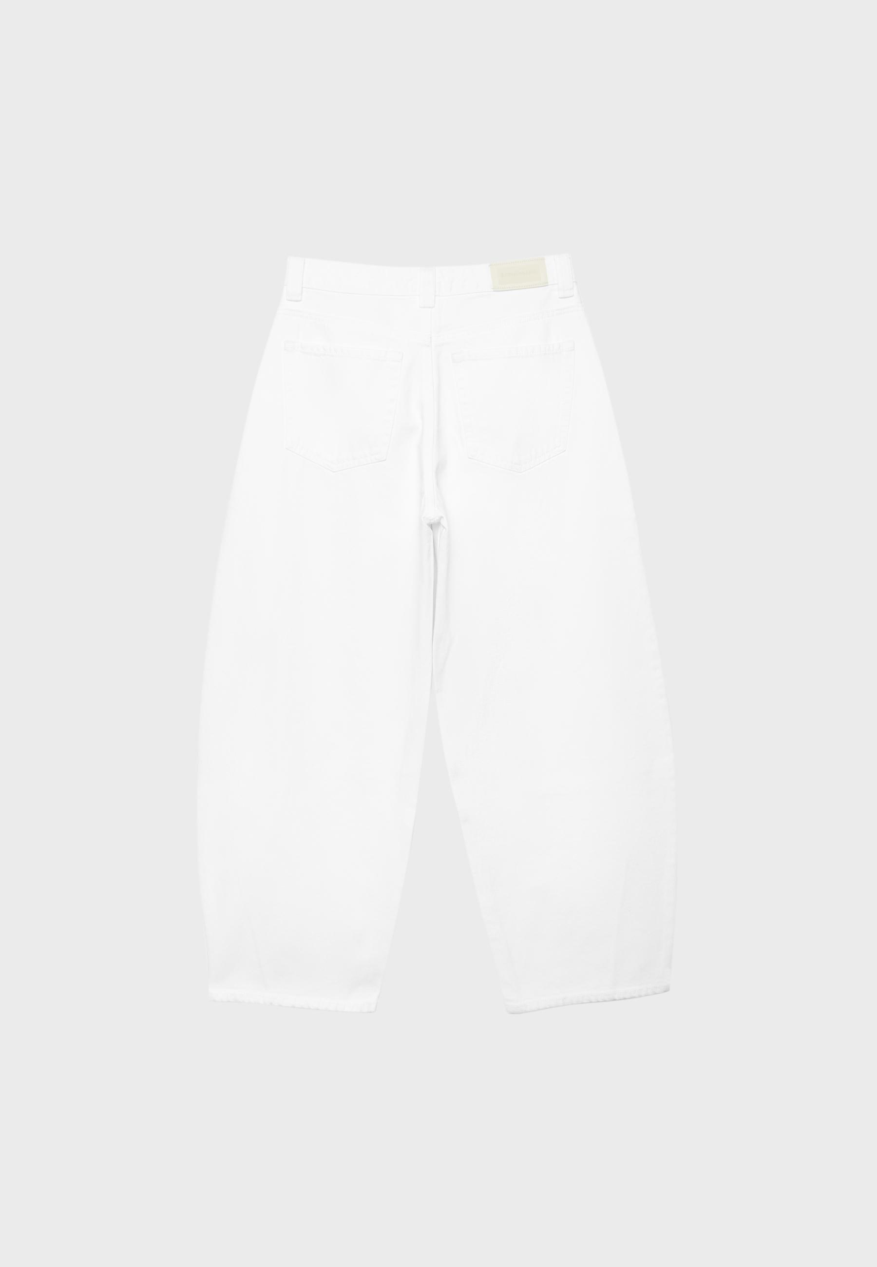 D80 Barrel fit jeans — White