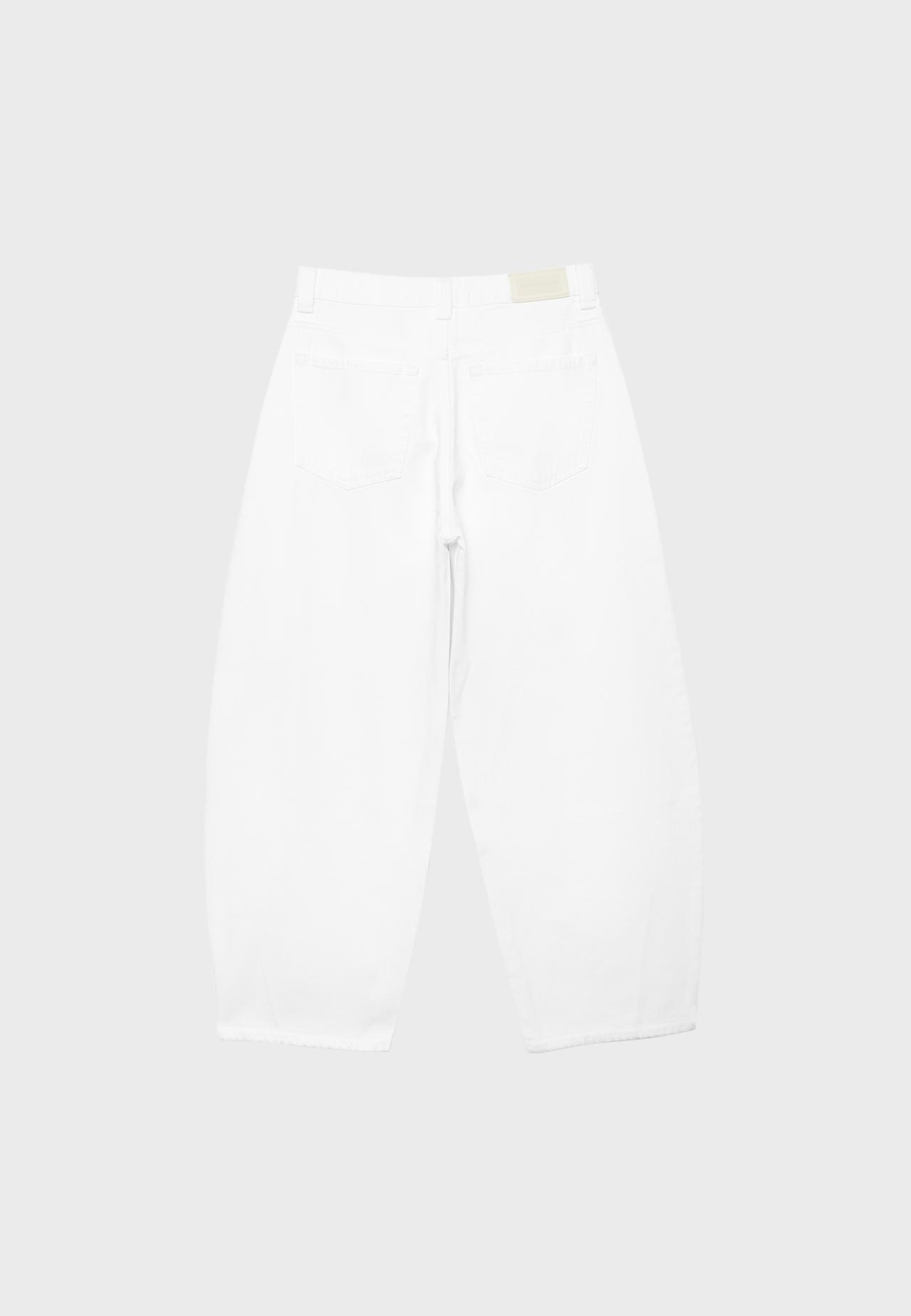 D80 barrel fit jeans — White