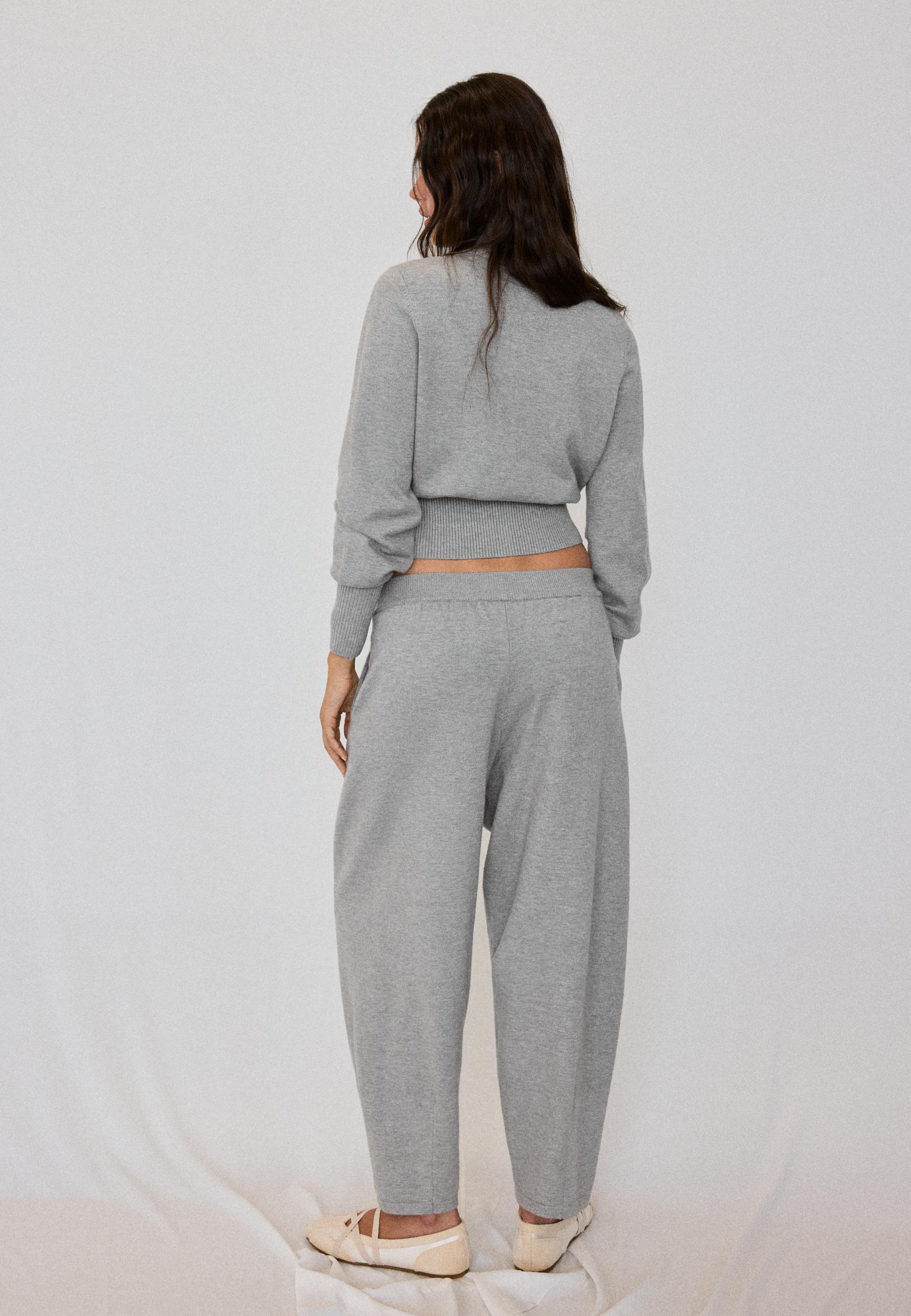Stradivarius Triko barrel pantolon görsel 7