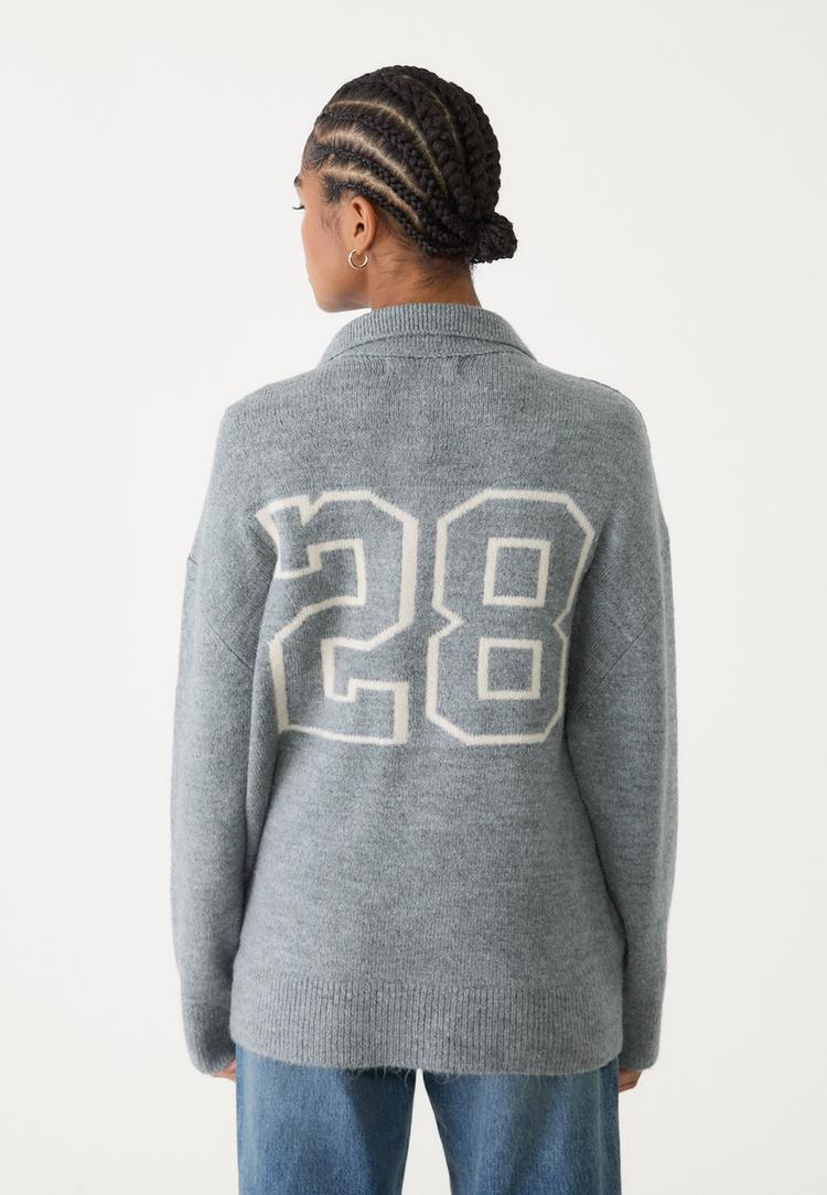 pull polo en maille a boutons