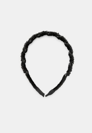 Rigid shimmery headband — Black 1