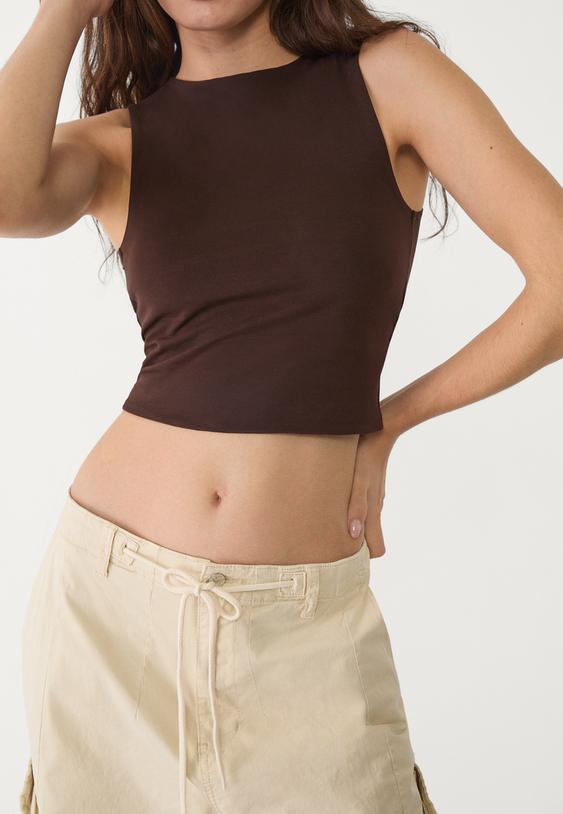 armelloses-baumwolltshirt