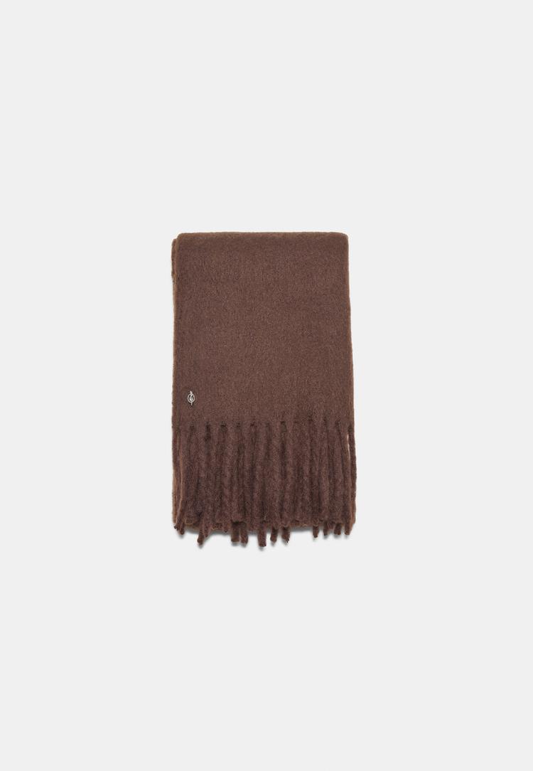 Stradivarius Fular Basic Mediu Maro Os