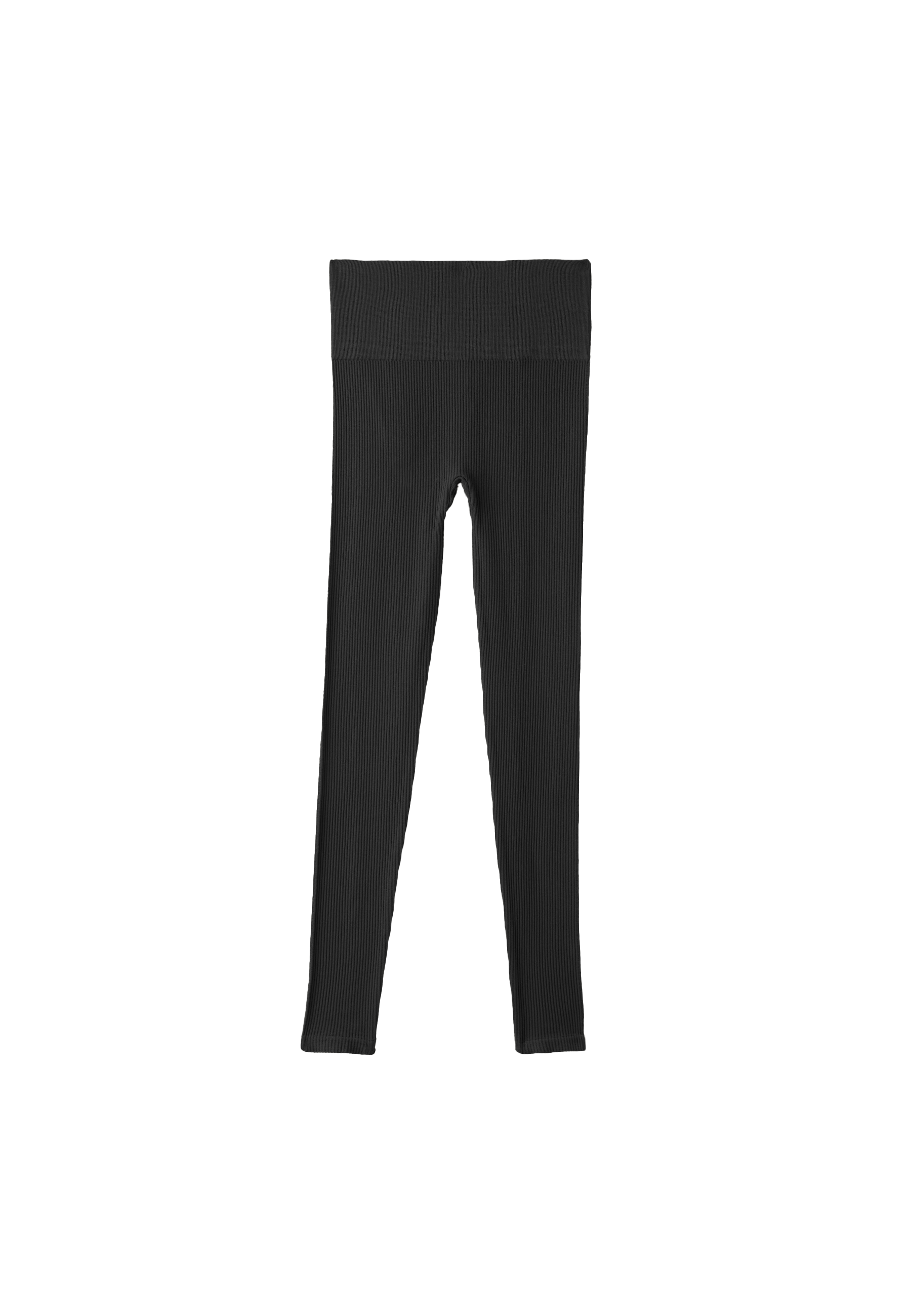 High-waist seamless leggings — Black