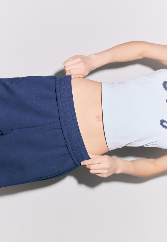 Stradivarius Barrel Jogger Trousers Navy Blue M