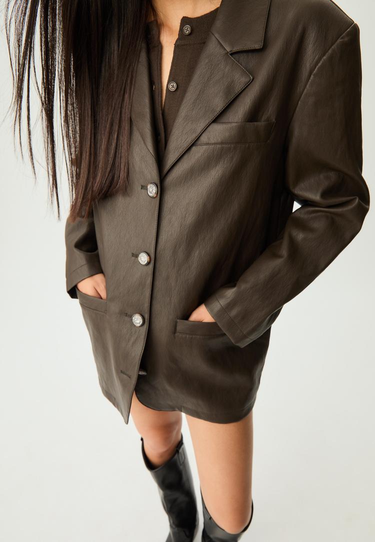 americana oversize efecto piel