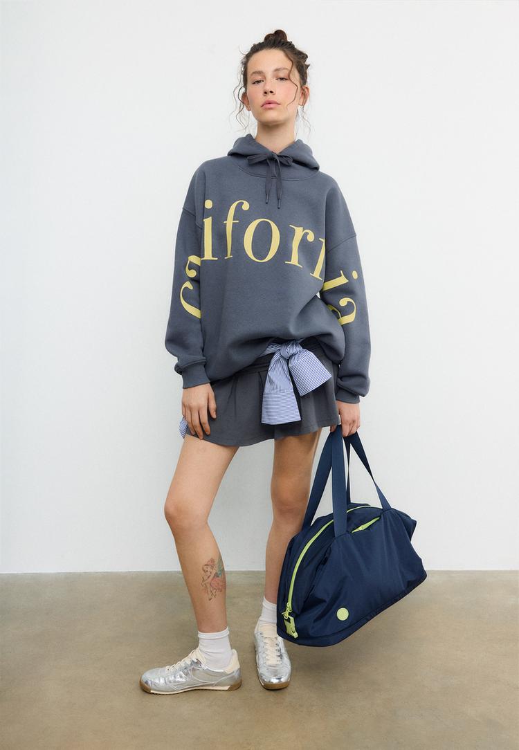 Stradivarius Mintás Kapucnis Pulóver 105