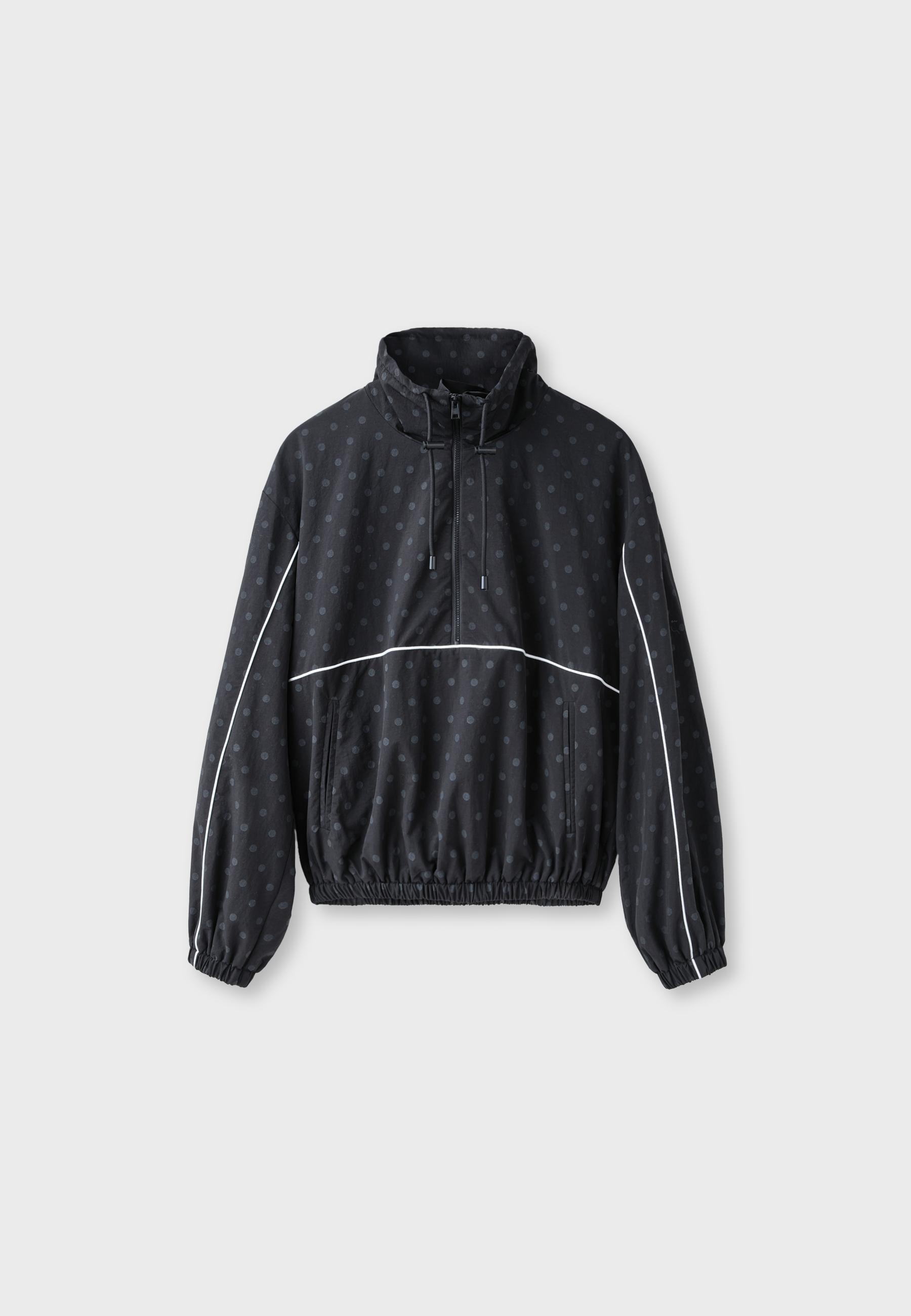 Technical polka dot windbreaker — TRANSPARENT
