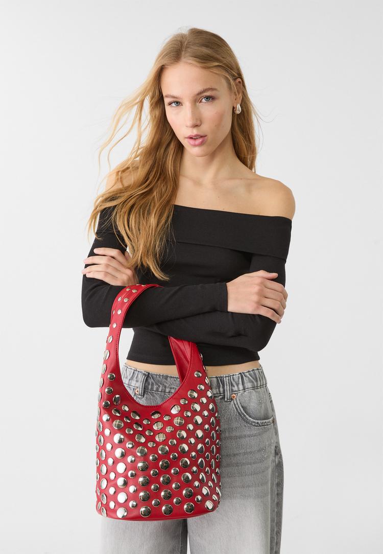bolso hombro tachas