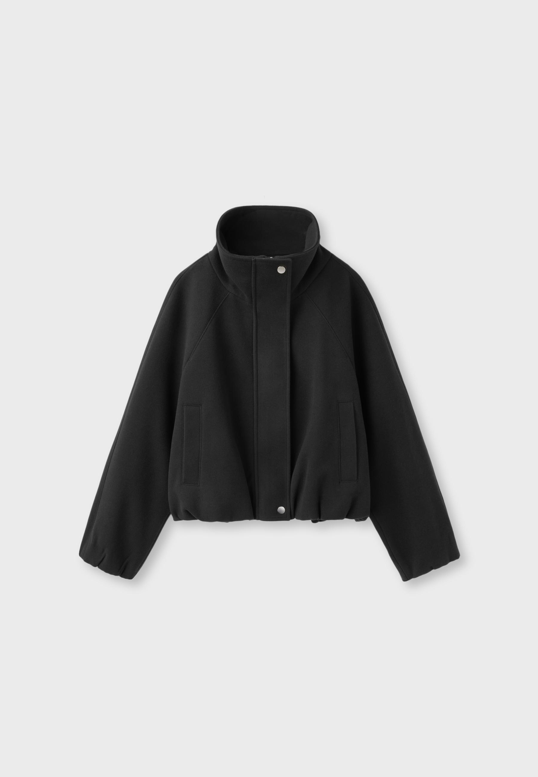 Soft-touch bomber jacket — Black