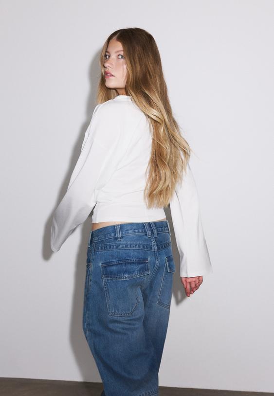 vneck long japanese sleeve tshirt