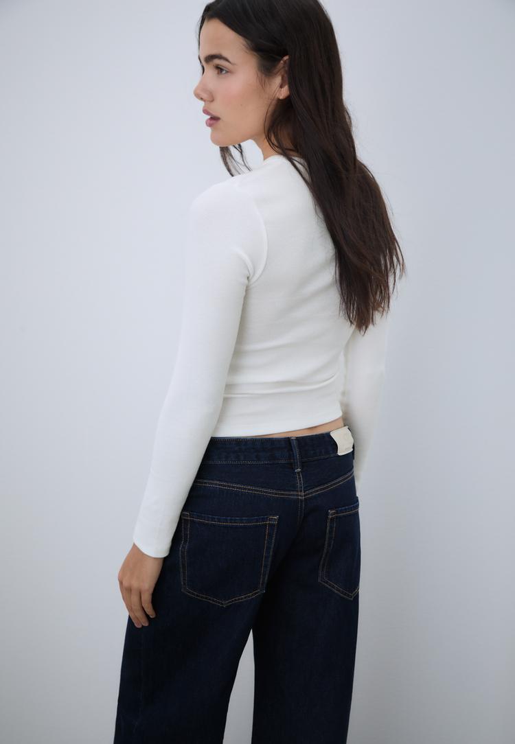 ribbed long sleeve t