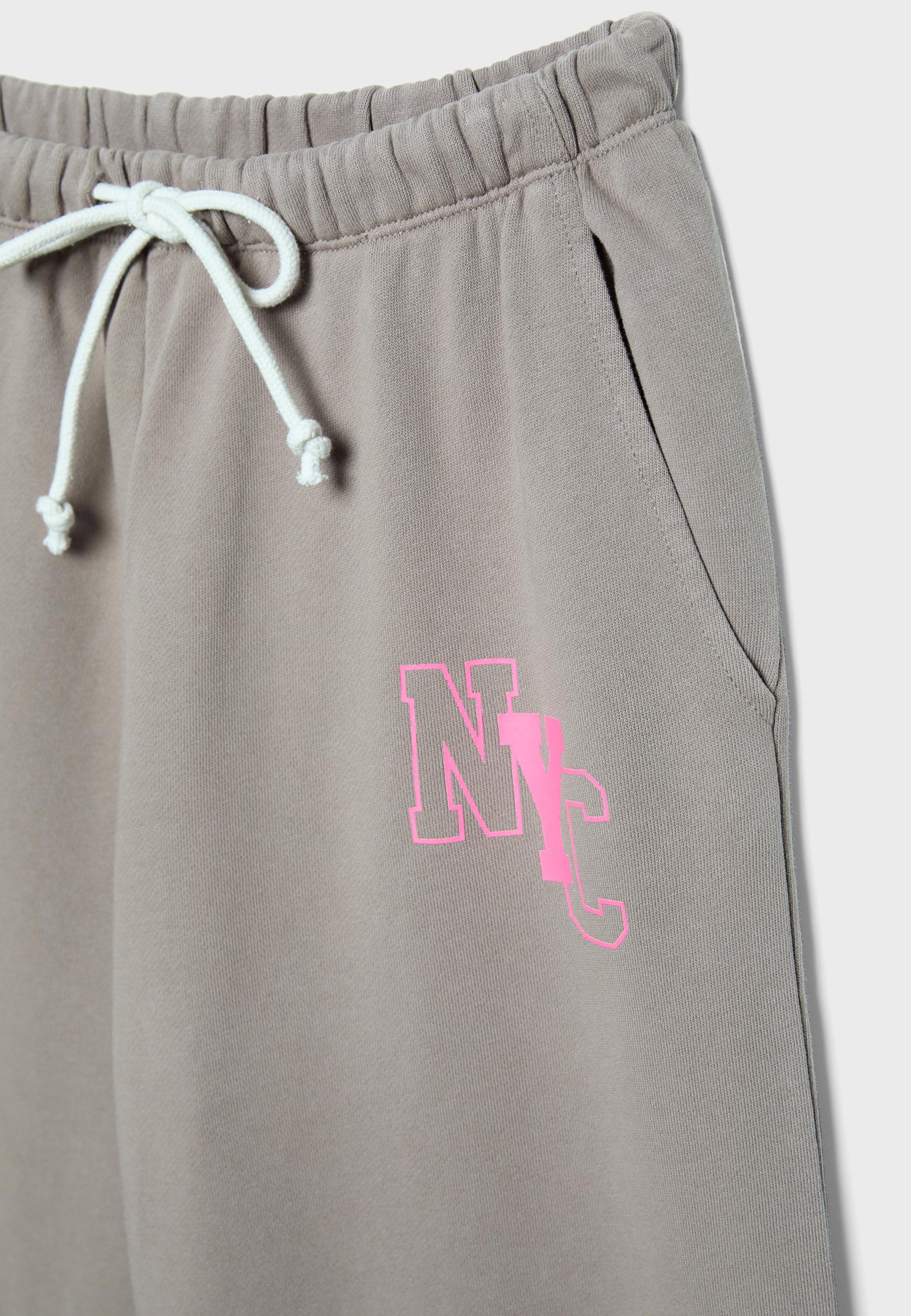 Positional washed effect jogger trousers — Beige