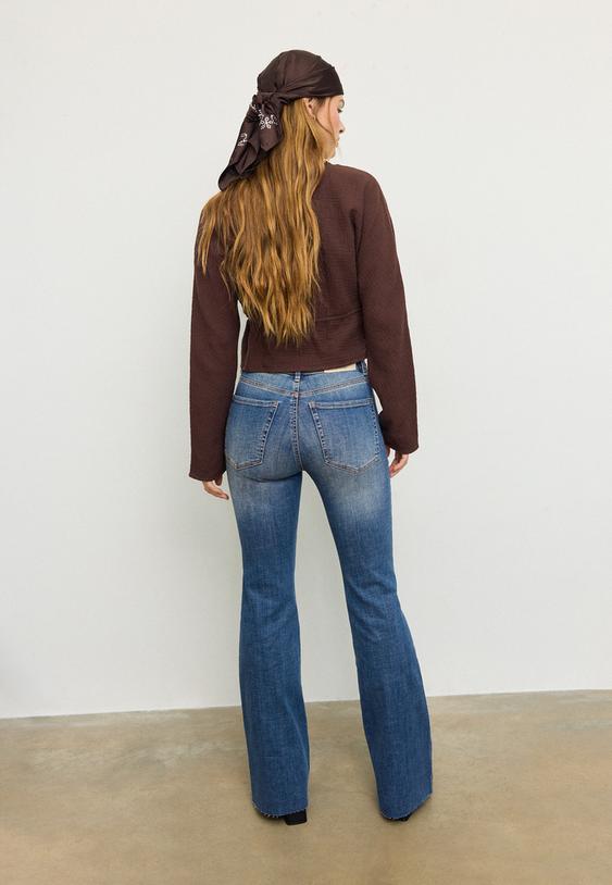 jean d74 flare stretch slit