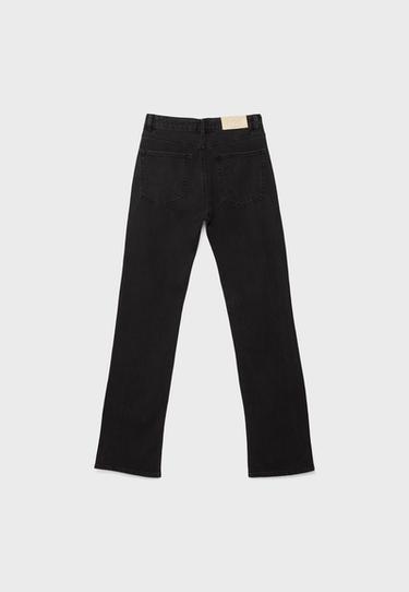 D98 straight-leg vintage effect jeans — BLACK DENIM WASHED EFFECT 8