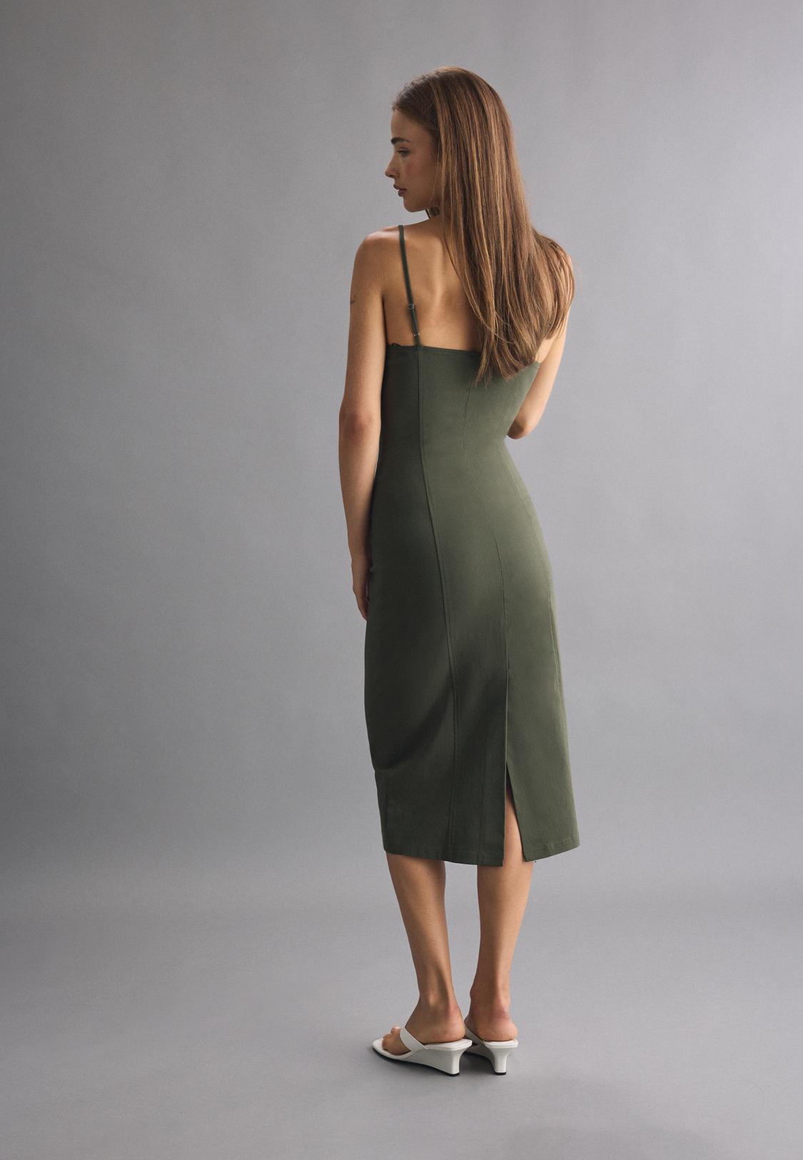 bodycon dress indonesia Bengaline midi with straps - Women's fashion Wedding dresses