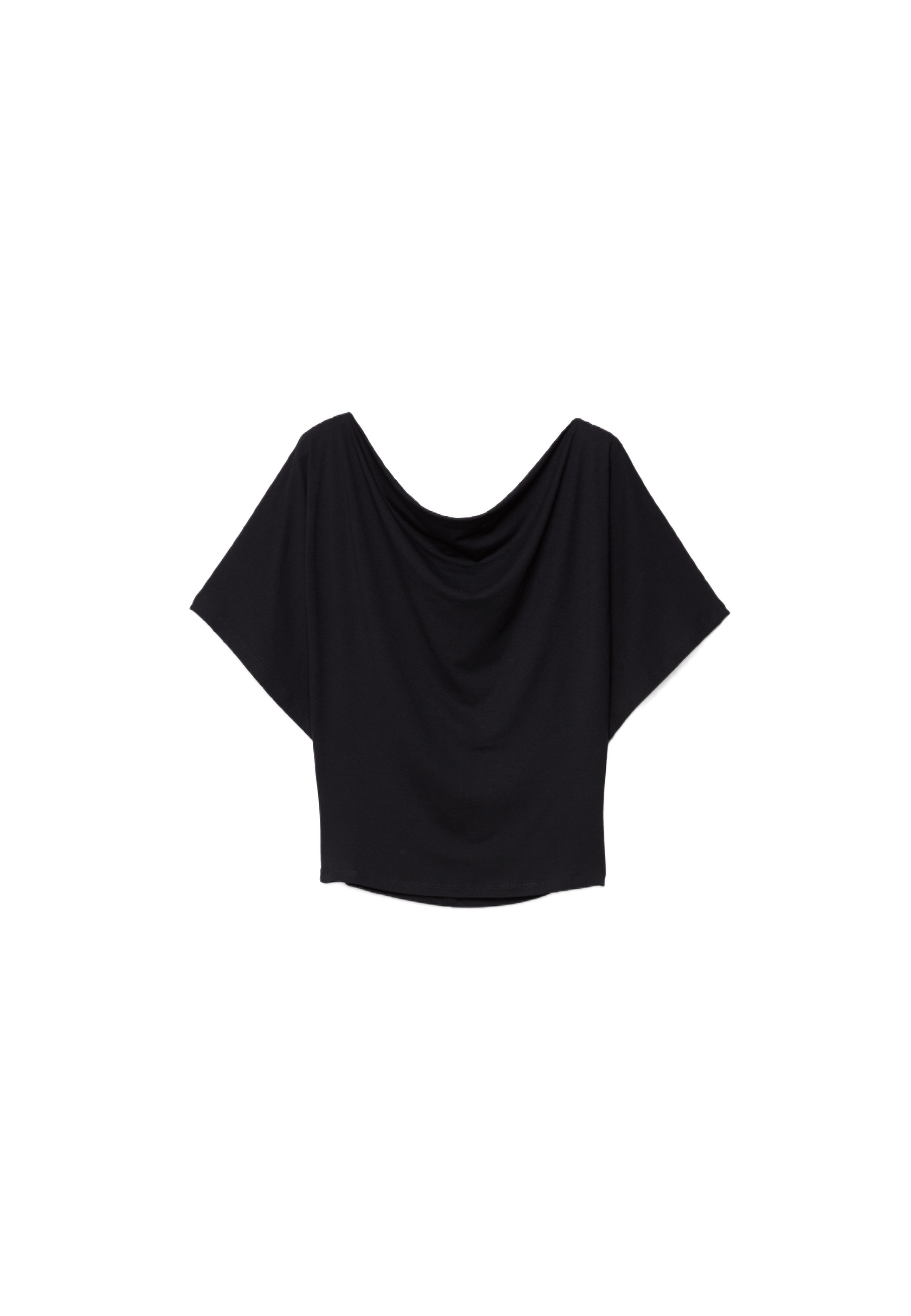 Basic Batwing Sleeve T-Shirt — Black