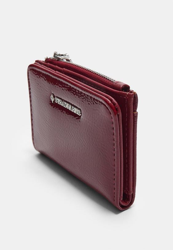 Stradivarius Purse With Zip Red Os