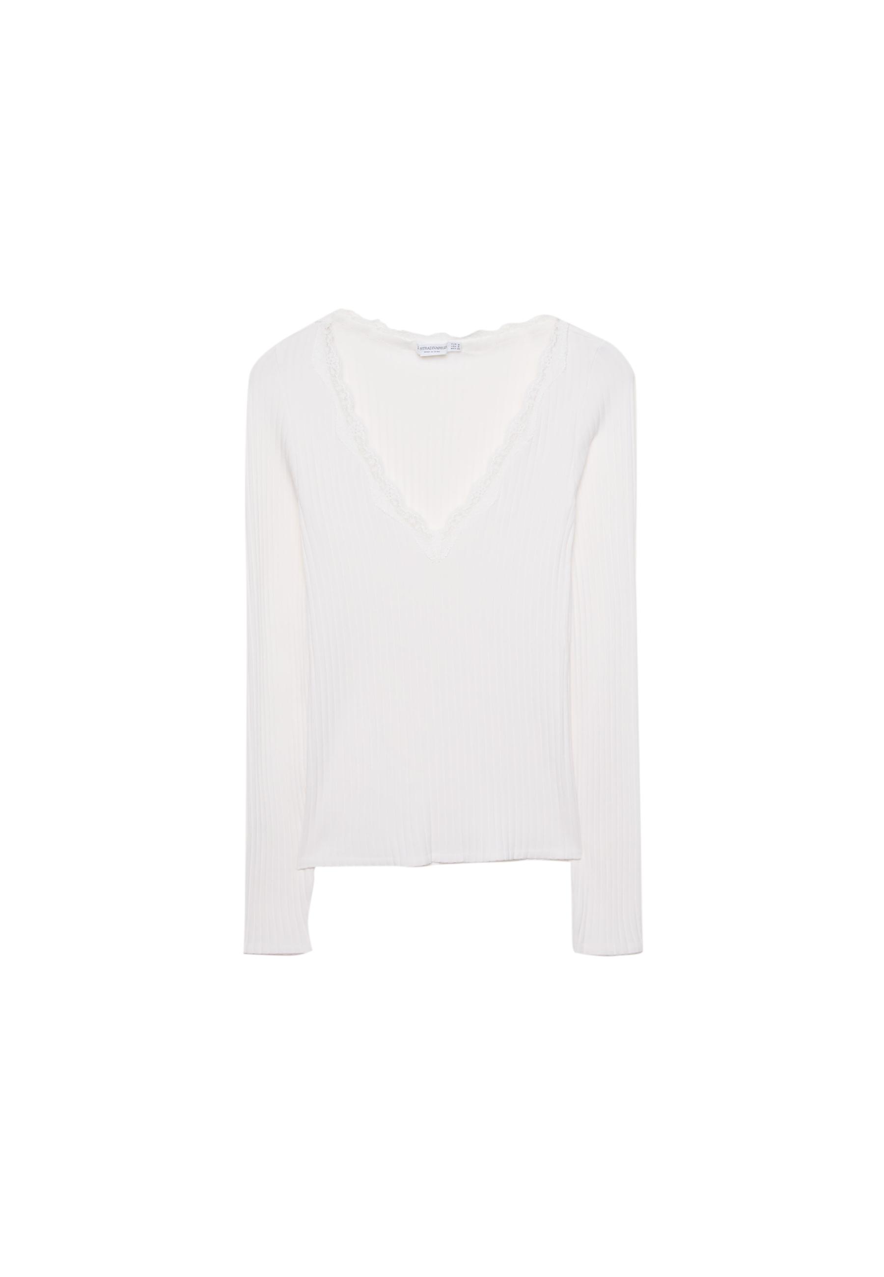 Seamless lace top — Ecru