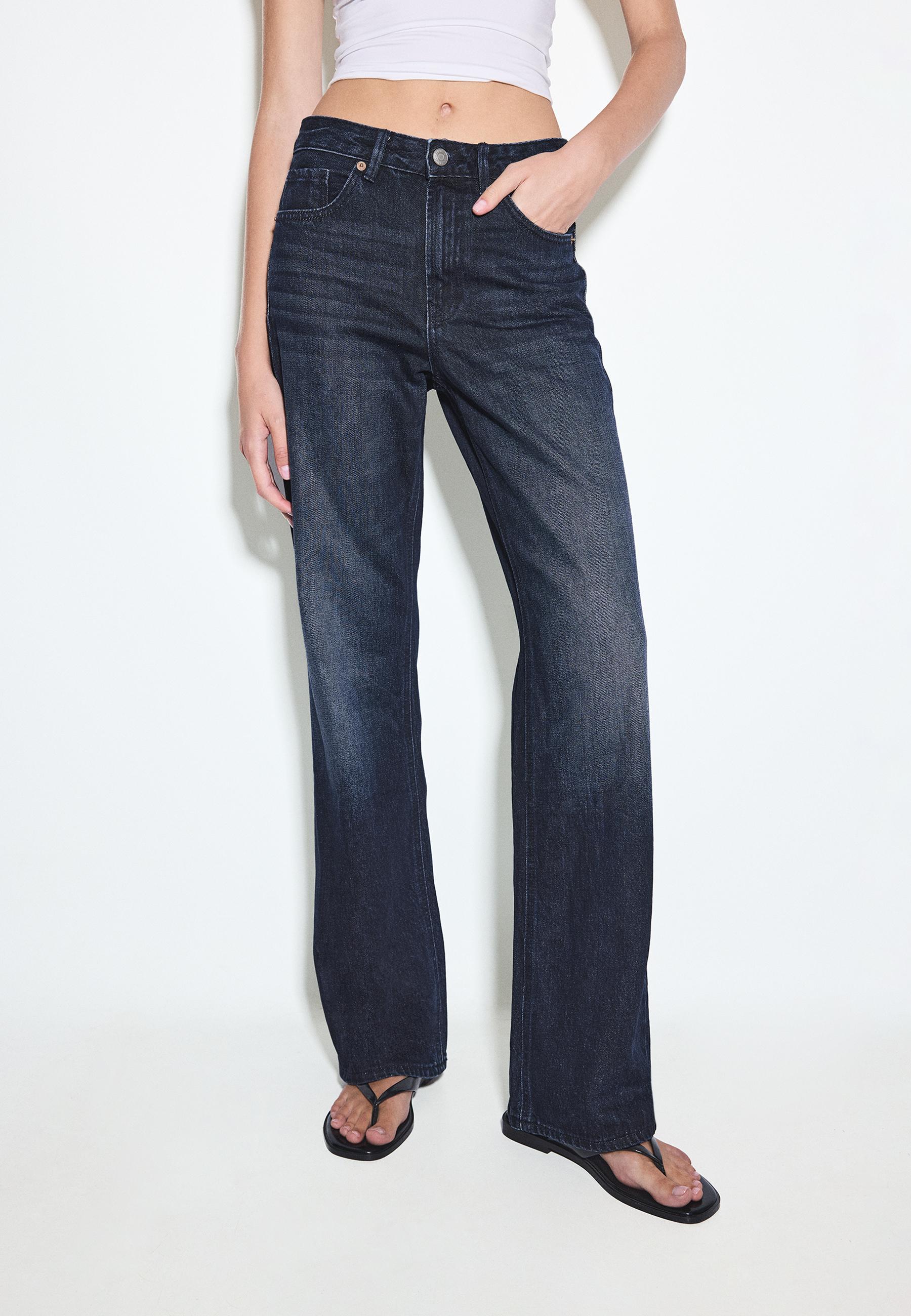D92 Straight wide-leg jeans — LIGHT GREY DENIM WASH