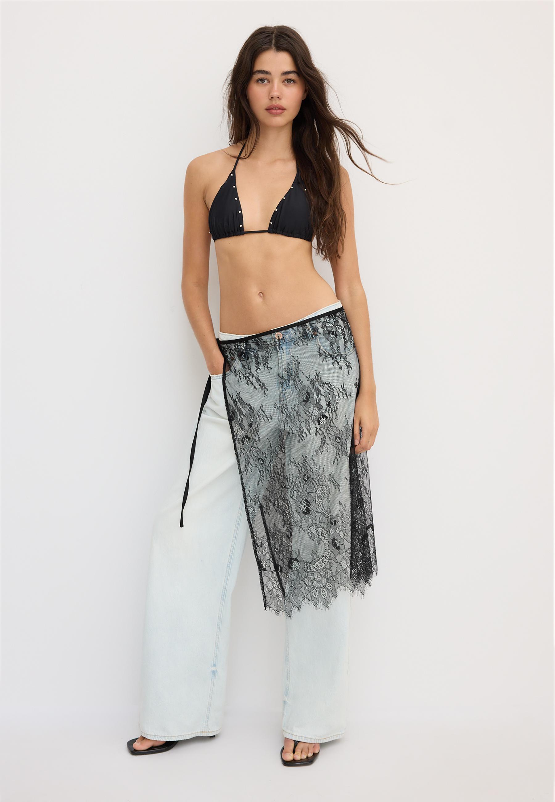 Lace pareo — Black