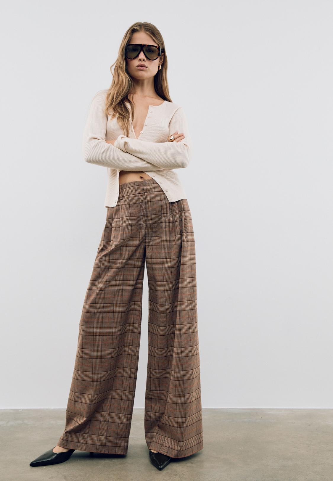 Smart check trousers Women's fashion Stradivarius Philippines