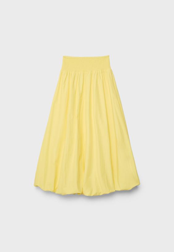 Uzun balon poplin etek - Görsel 6