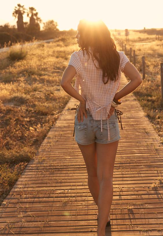 d76 micro denim short