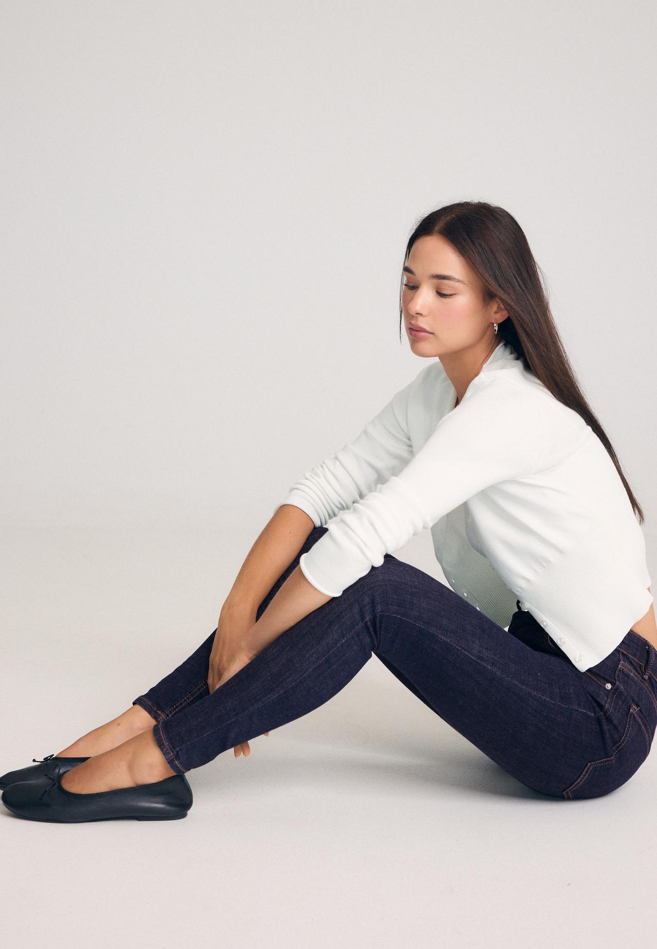 D07 High-waist skinny jeans — RINSE BLUE DENIM