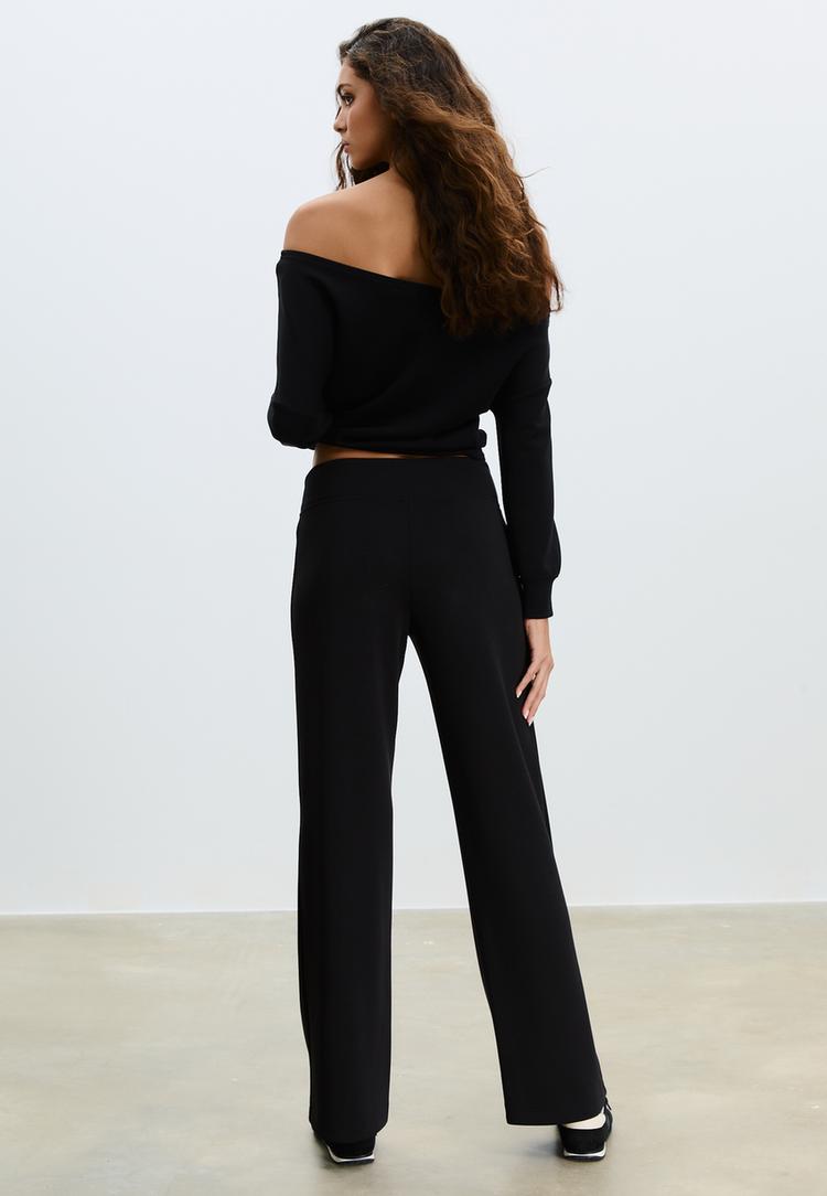 pantalon jogger droit nervure toucher doux