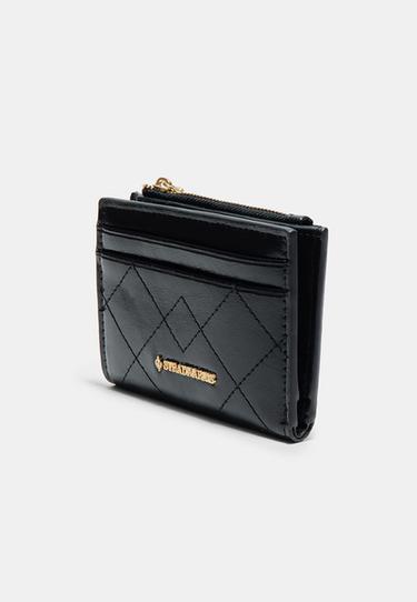 Stitched card holder purse — Black 3