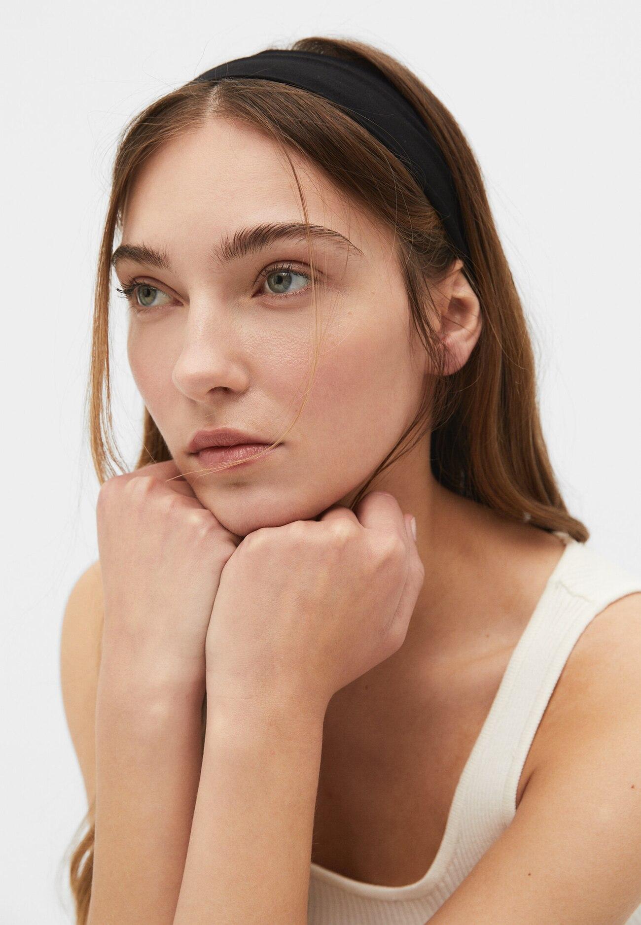 Set of 2 elastic hair bands — Black