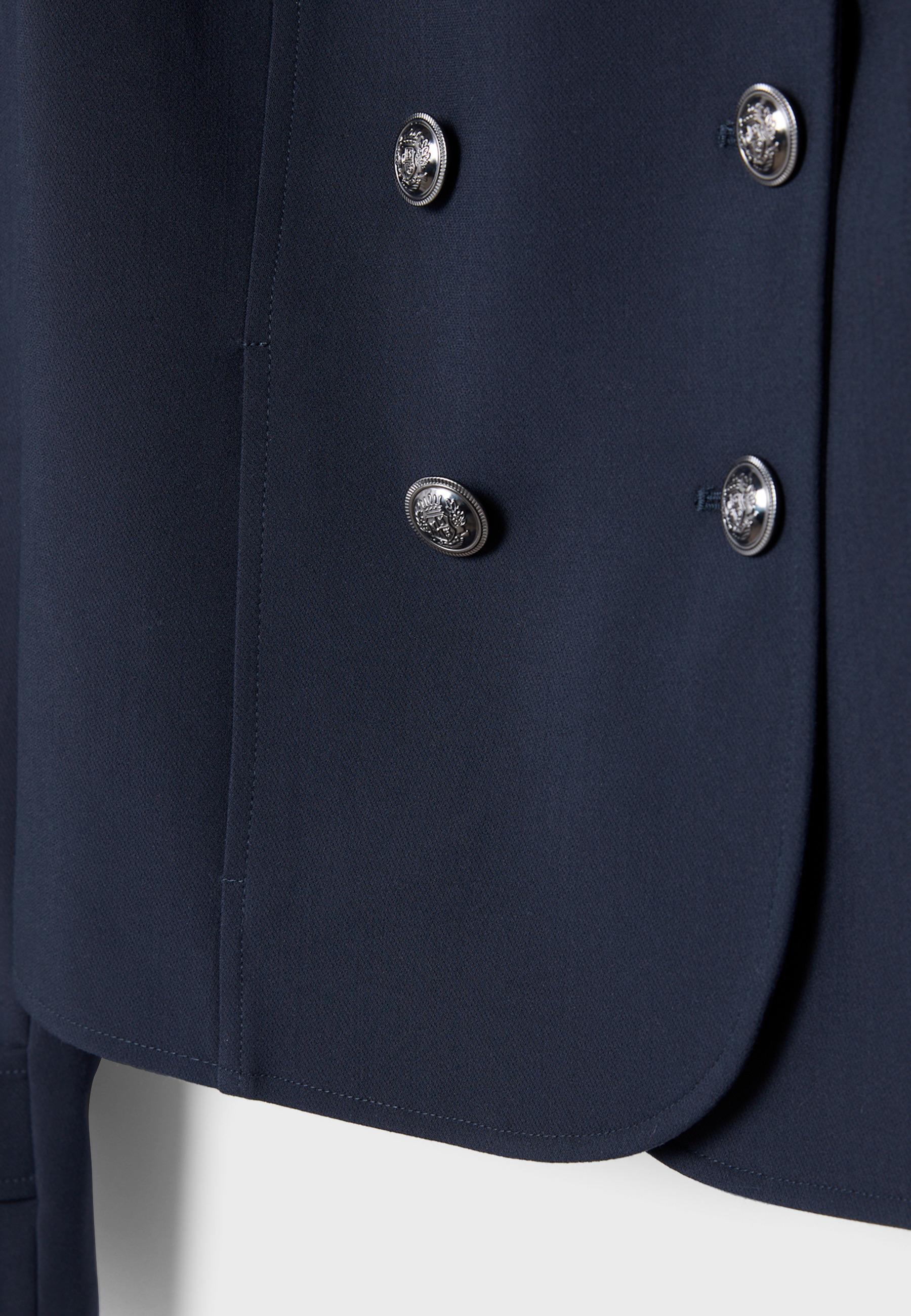 Blazer with engraved buttons — Navy blue