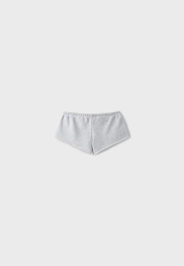Mini plush shorts — Grey melange 8